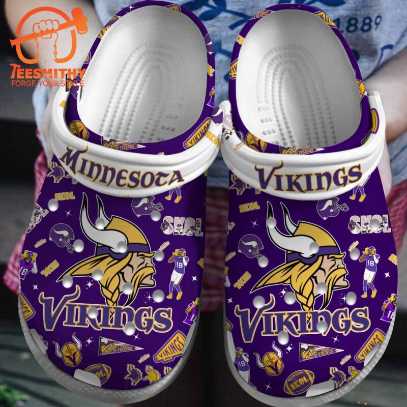 NFL Minnesota Vikings Sport Crocs Crocband Clogs Shoes