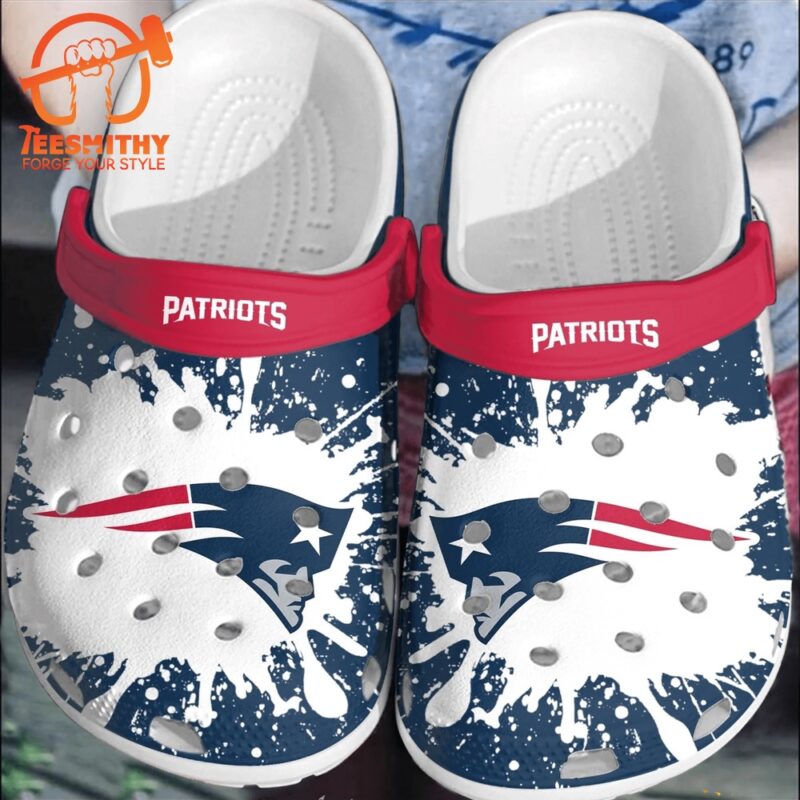 NFL New England Patriots Football Crocs Shoes