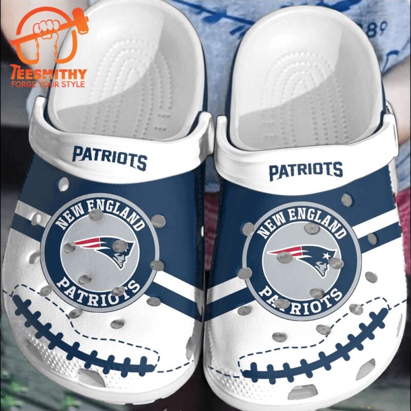 NFL New England Patriots Logo Football Clog Shoes