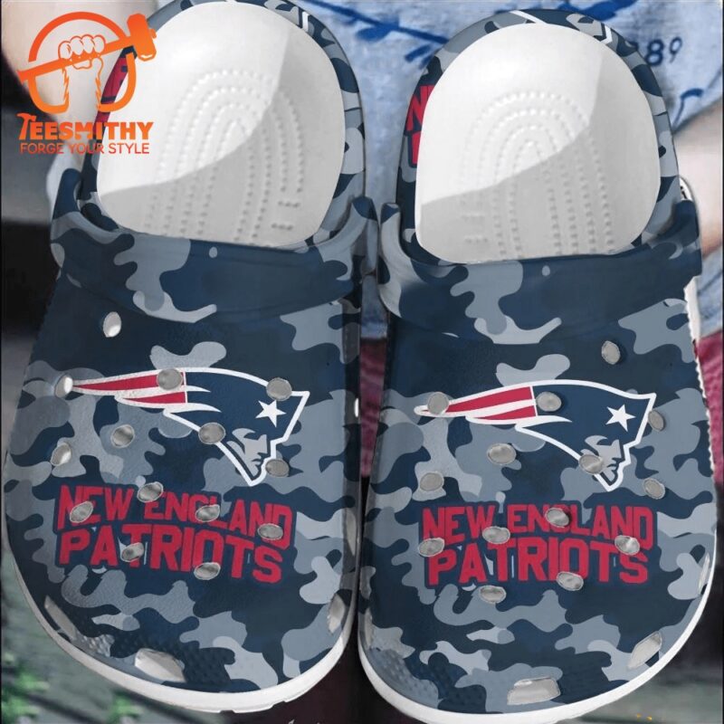 NFL New England Patriots Logo Football Crocs Shoes