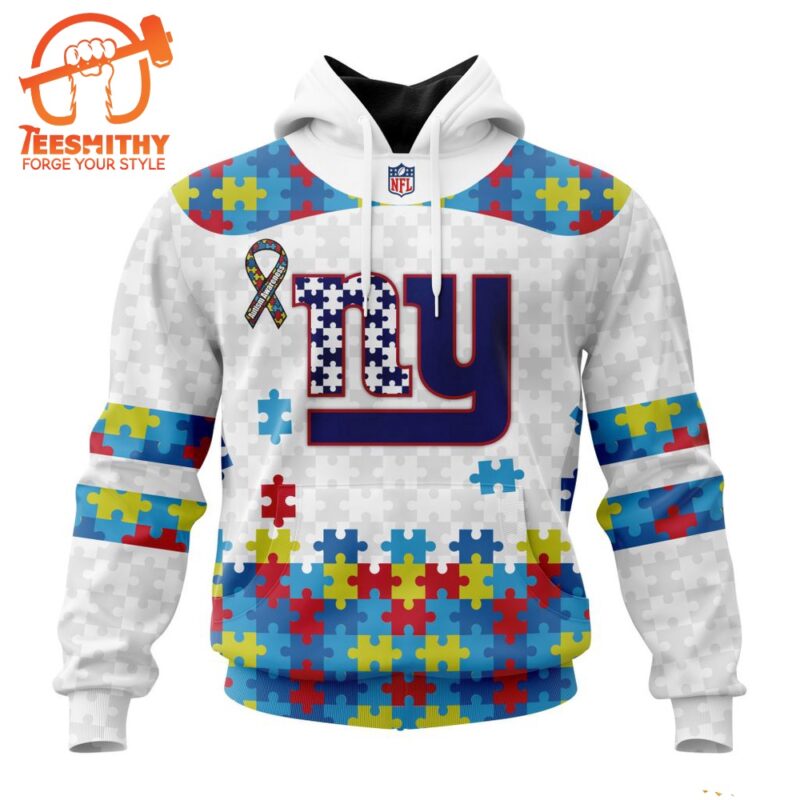NFL New York Giants Special Autism Awareness Custom Hoodie
