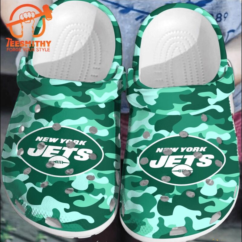 NFL New York Jets Football Comfortable Clogs Shoes For Fans