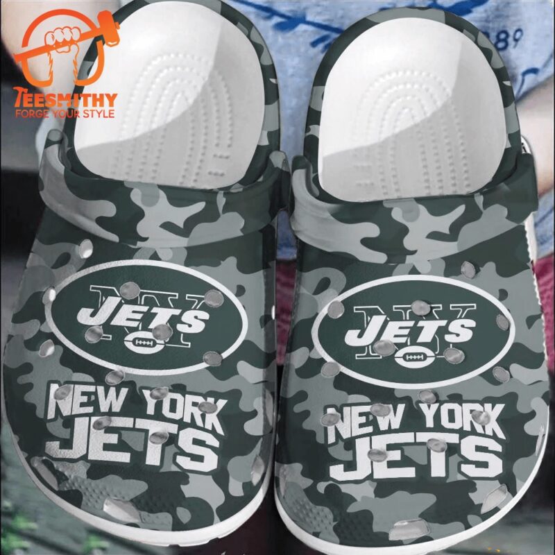 NFL New York Jets Football Comfortable Clogs Shoes For Men Women