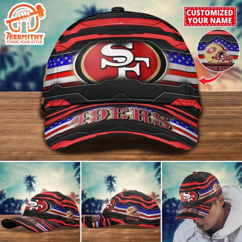 NFL San Francisco 49ers Flag Custom Name Cap