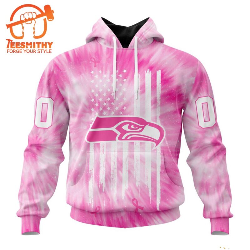 NFL Seattle Seahawks Special Pink Tie Dye Footballl Custom Hoodie