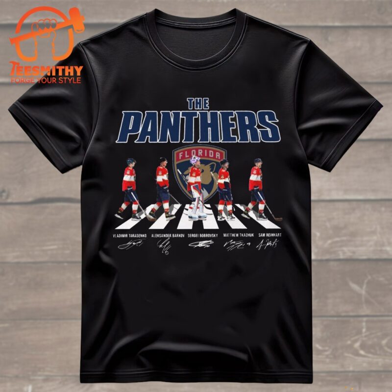 NHL Florida Panthers Go On The Road Team Player Signature T Shirt