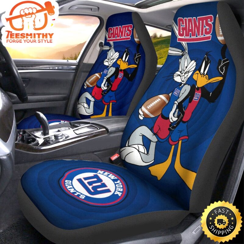 New York Giants Bugs-Bunny With Daffy Duck Car Seat Covers