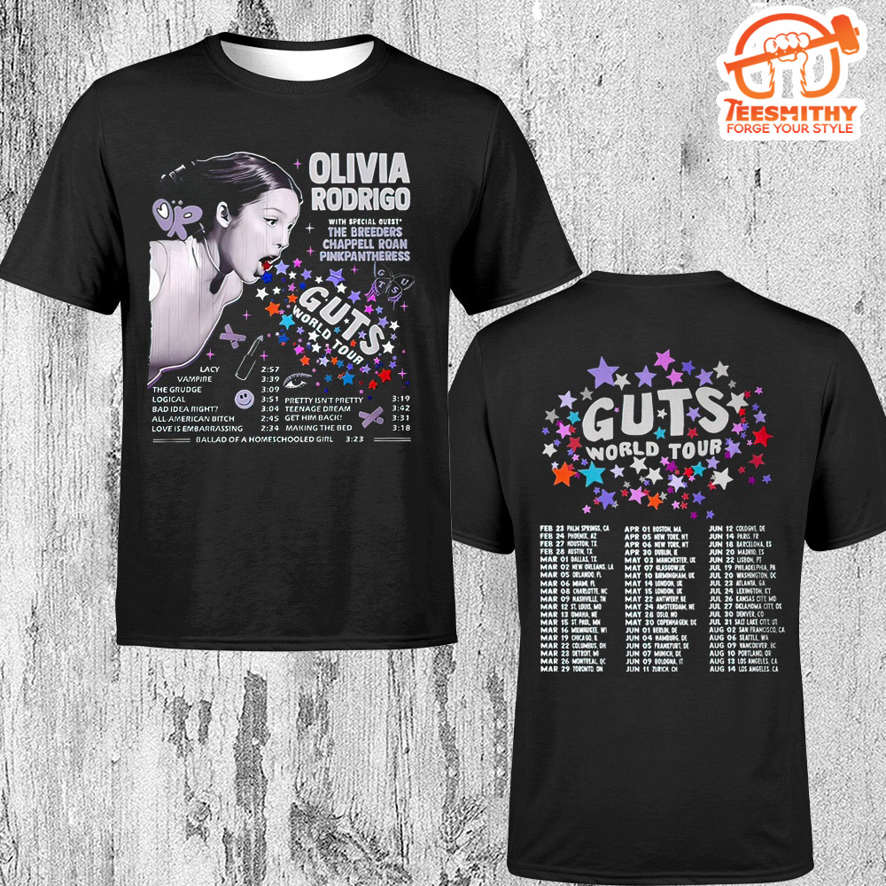 Olivia Rodrigo Guts World Tour 2024 Unisex T-Shirt