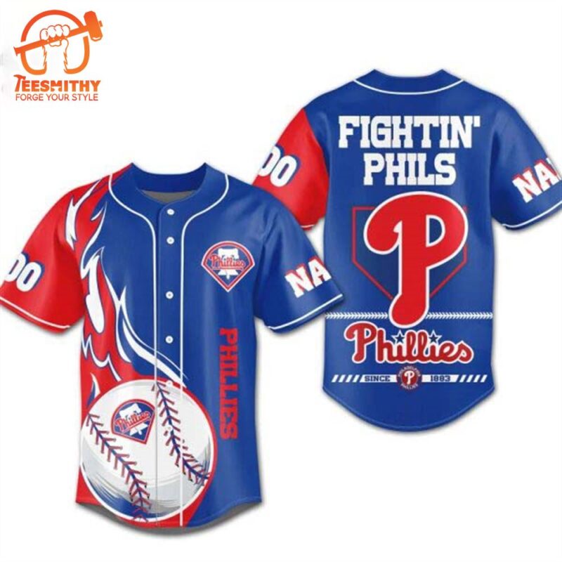 Personalized Phillies Fightin’ Phils Philadelphia Phillies Since 1883 Baseball Jersey