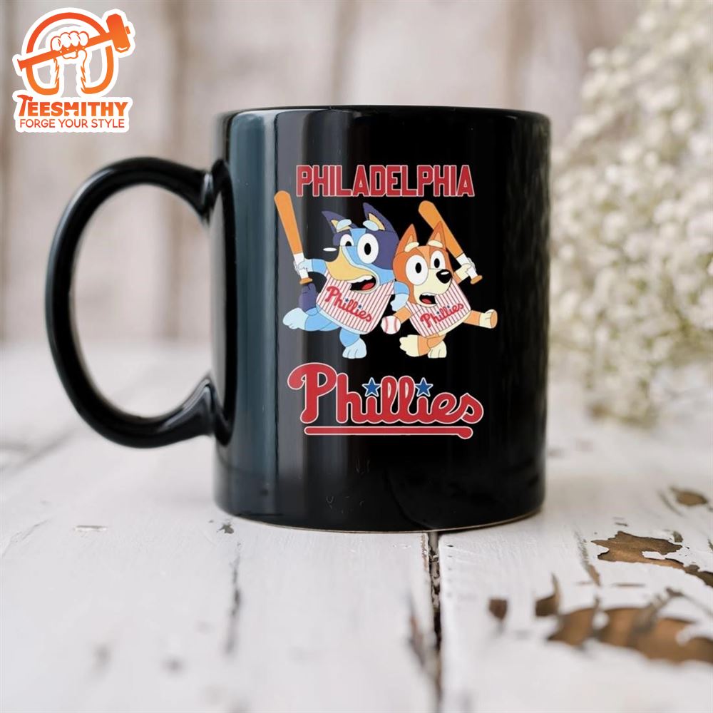 Philadelphia Phillies Baseball Bluey Cartoon 2024 Mug