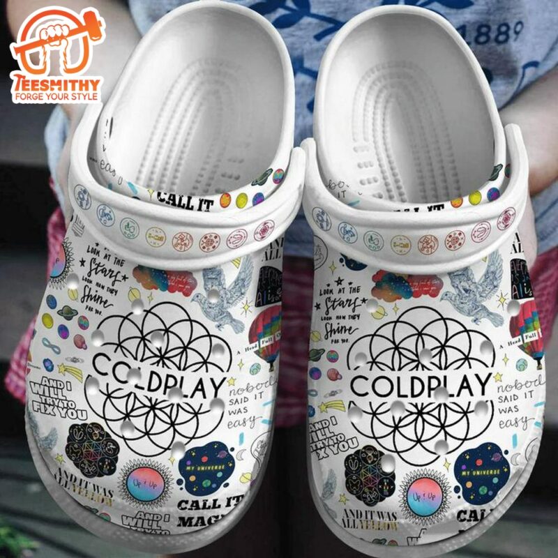 Premium Coldplay Music Crocs Crocband Clogs Shoes Comfortable For Men Women and Kids