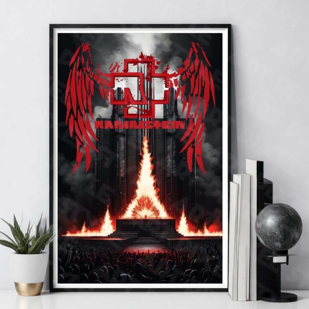 Rammstein Rock 2024 Music Wall Art Poster Canvas