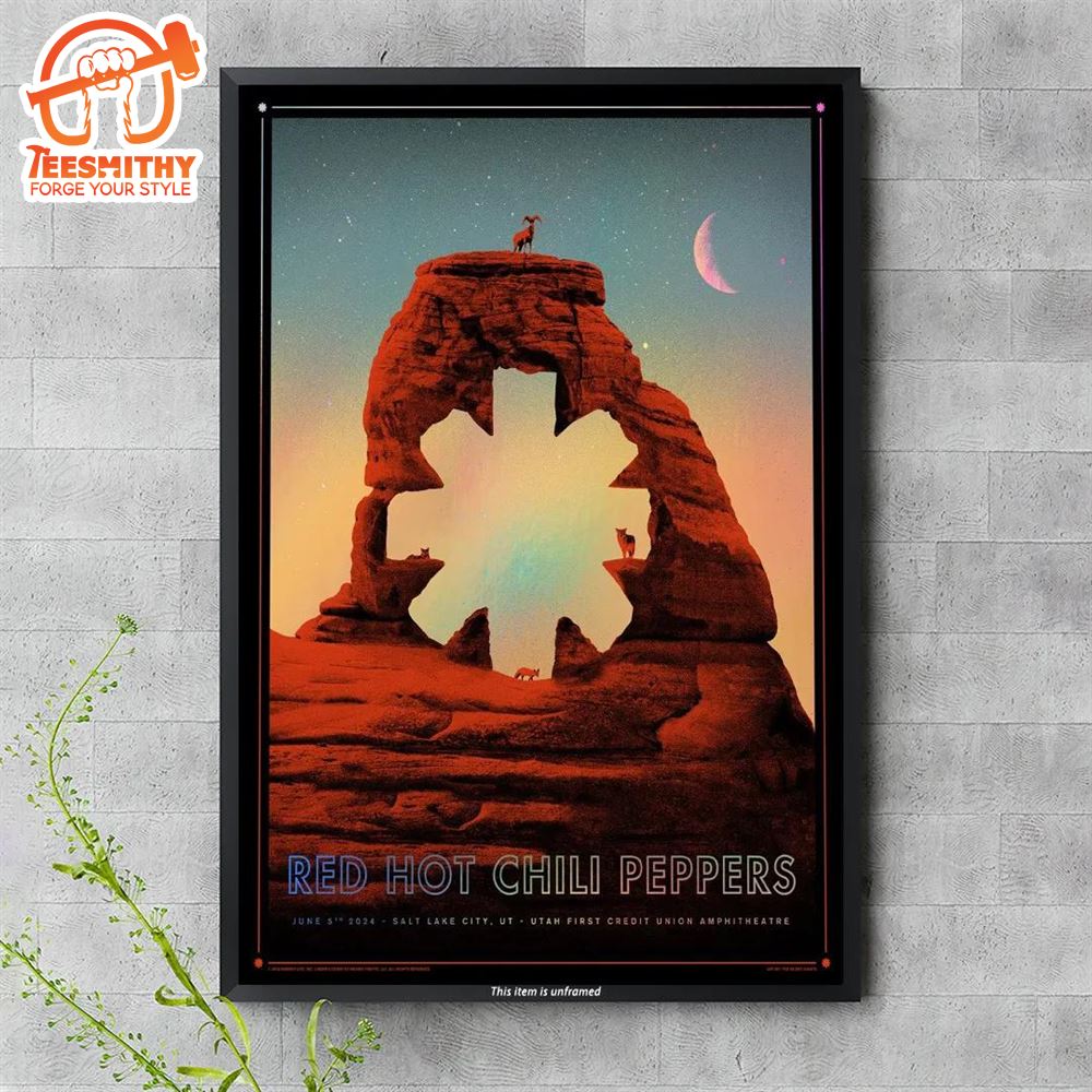 Red Hot Chili Peppers 6 5 2024 Utah First Credit Union Show Poster