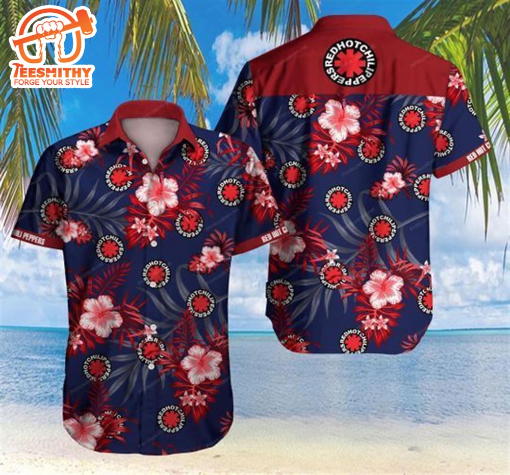 Red Hot Chili Peppers Hawaiian II Graphic Print Short Sleeve