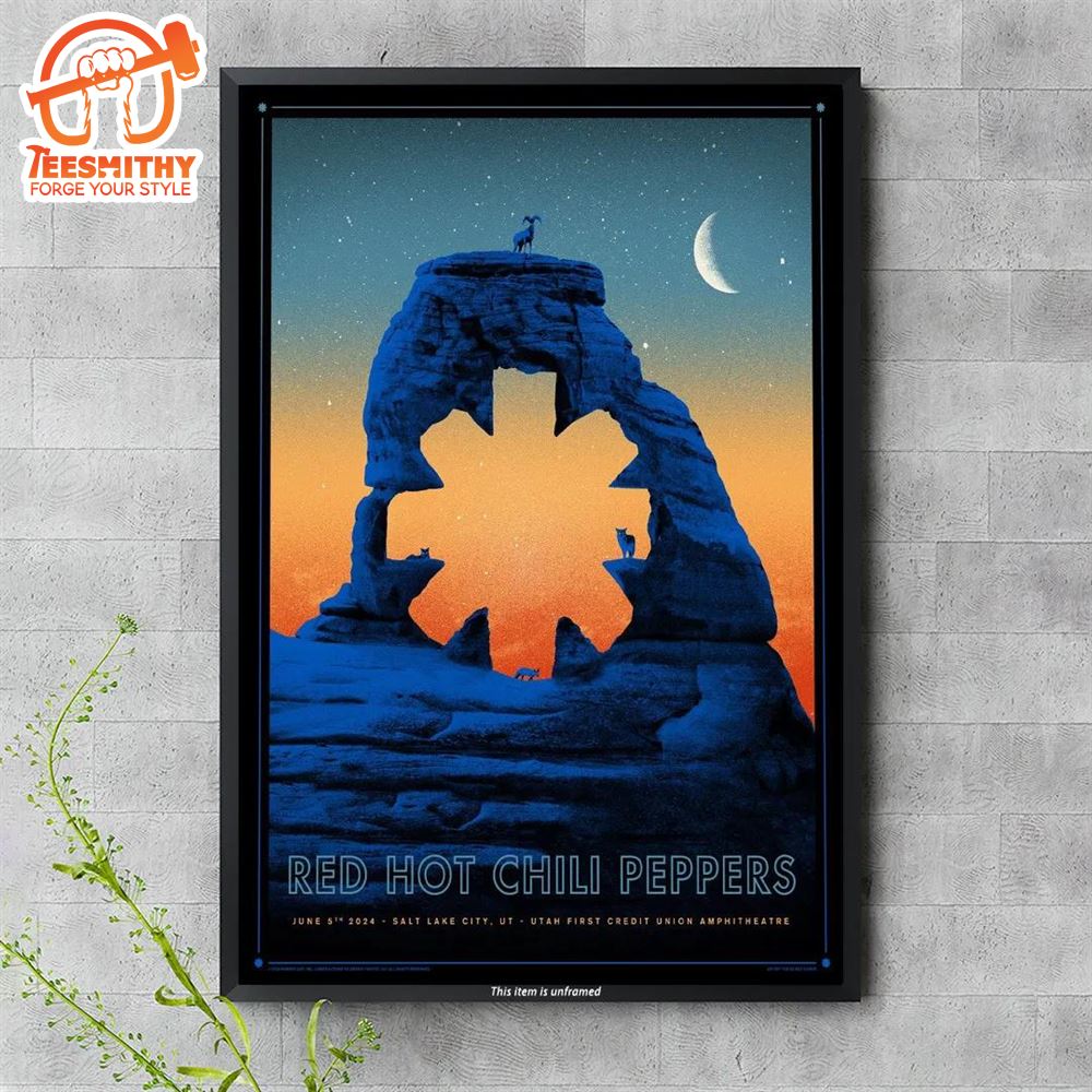 Red Hot Chili Peppers June 5 2024 Salt Lake City UT Event Poster Canvas