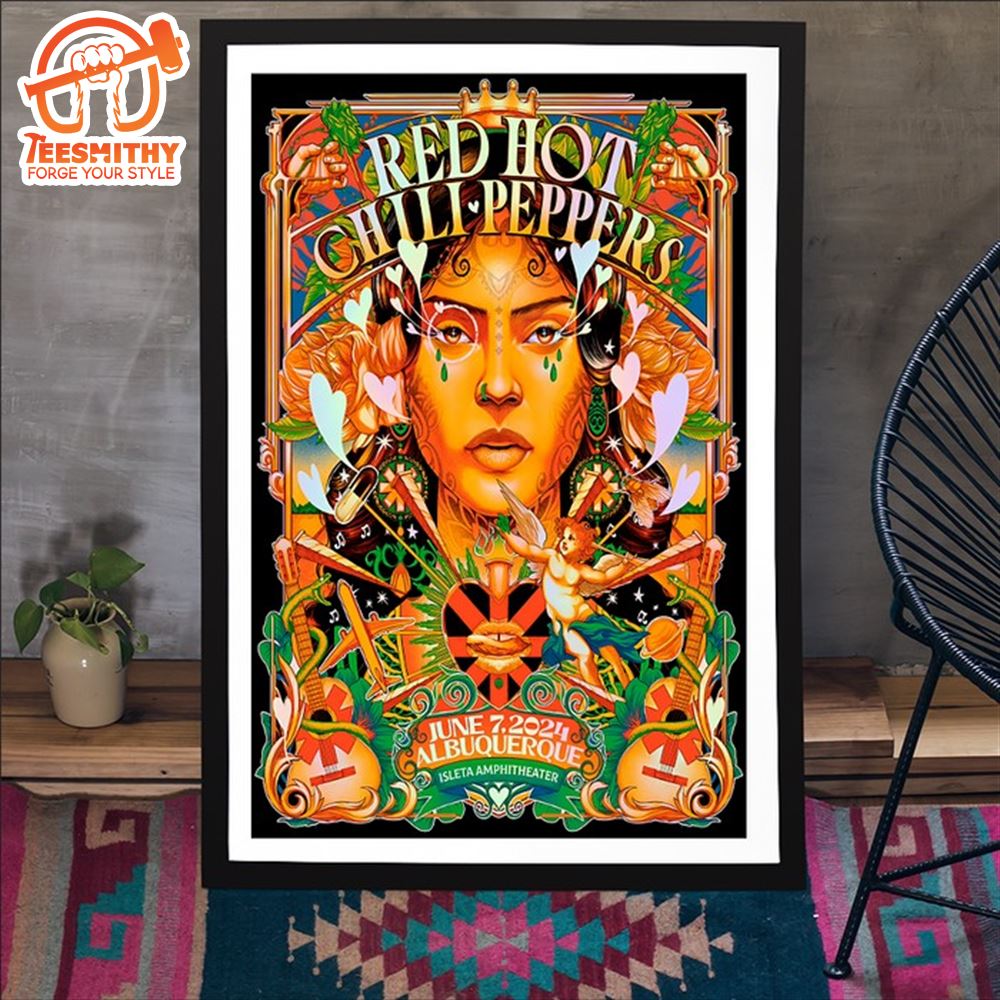 Red Hot Chili Peppers Tour In Albuquerque, NM On June 7, 2024 Poster Canvas