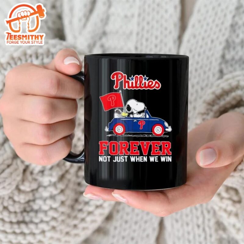 Snoopy And Woodstock Driving Car Philadelphia Phillies Forever Not Just When We Win 2024 Mug