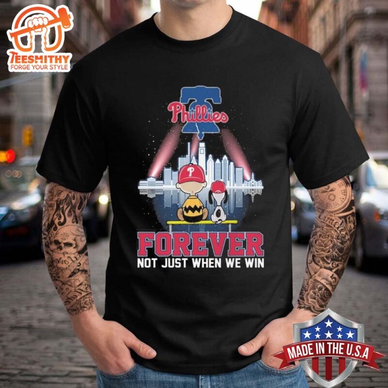 Snoopy And Woodstock Philadelphia Phillies 2024 Skyline Forever Not Just When We Win T-shirt