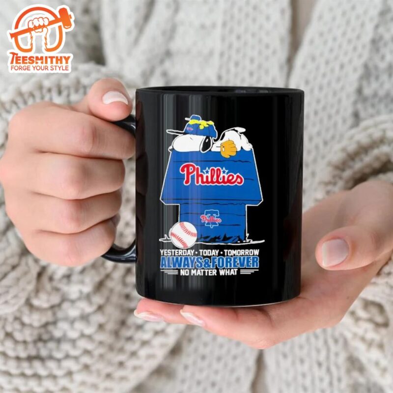 Snoopy And Woodstock Philadelphia Phillies Always And Forever No Matter What Mug
