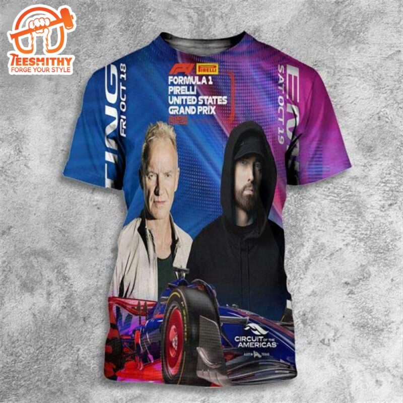 Sting & Eminem Will Headline The Germania Insurance Super Stage 2024 October 18-20th 3D Shirt