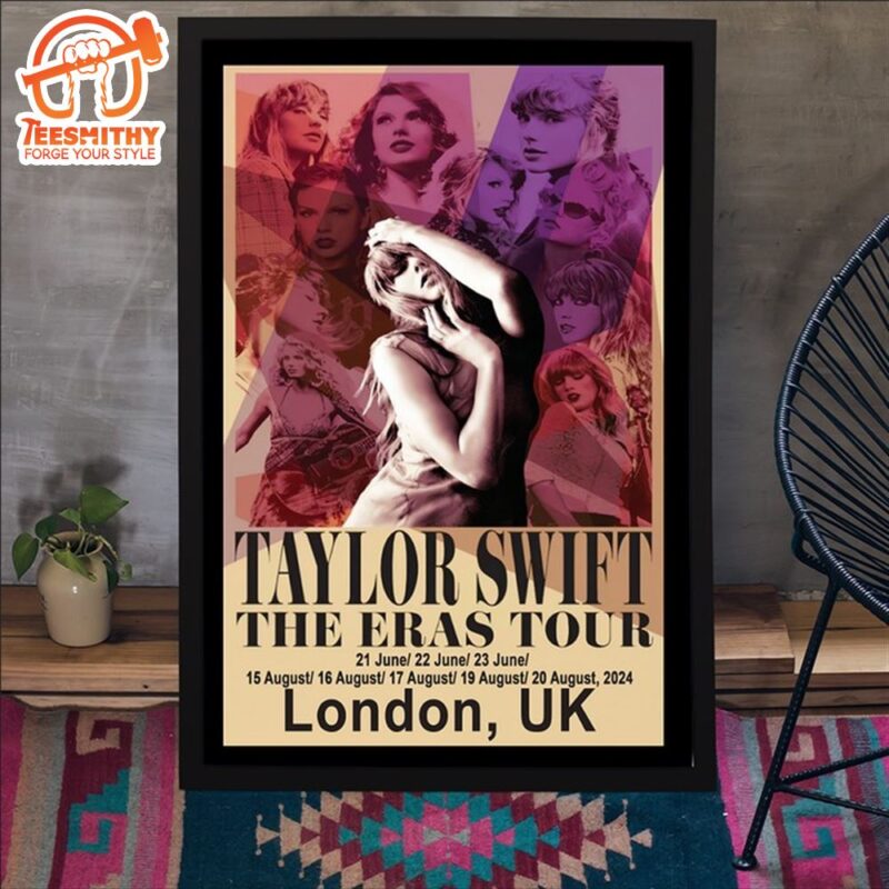 Taylor Swift Tour In London, UK On June 21-23, 2024 Poster Canvas