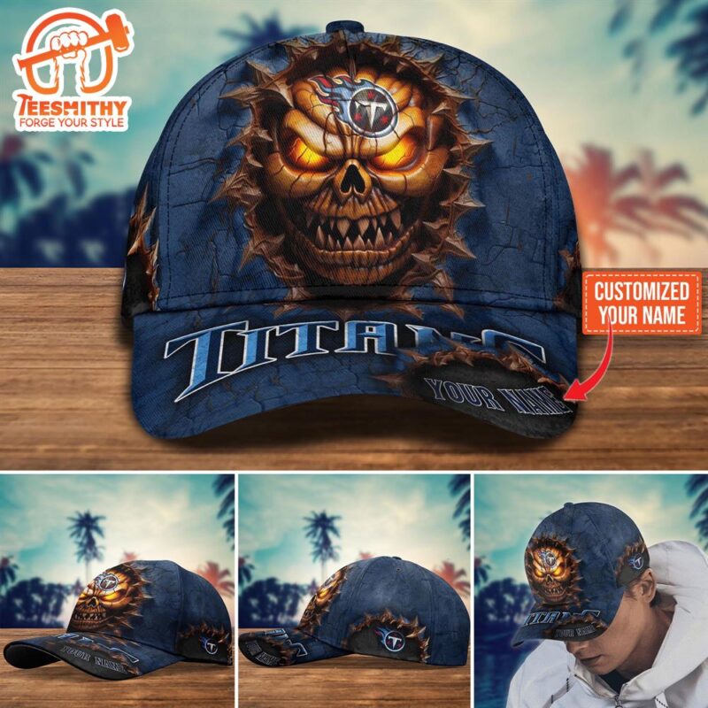 Tennessee Titans Halloween Custom Cap For  Fans NFL Custom Name