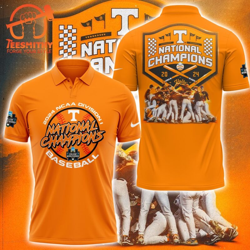 Tennessee Volunteers 2024 NCAA Men’s Baseball Division I College World Series Champions Polo Shirt