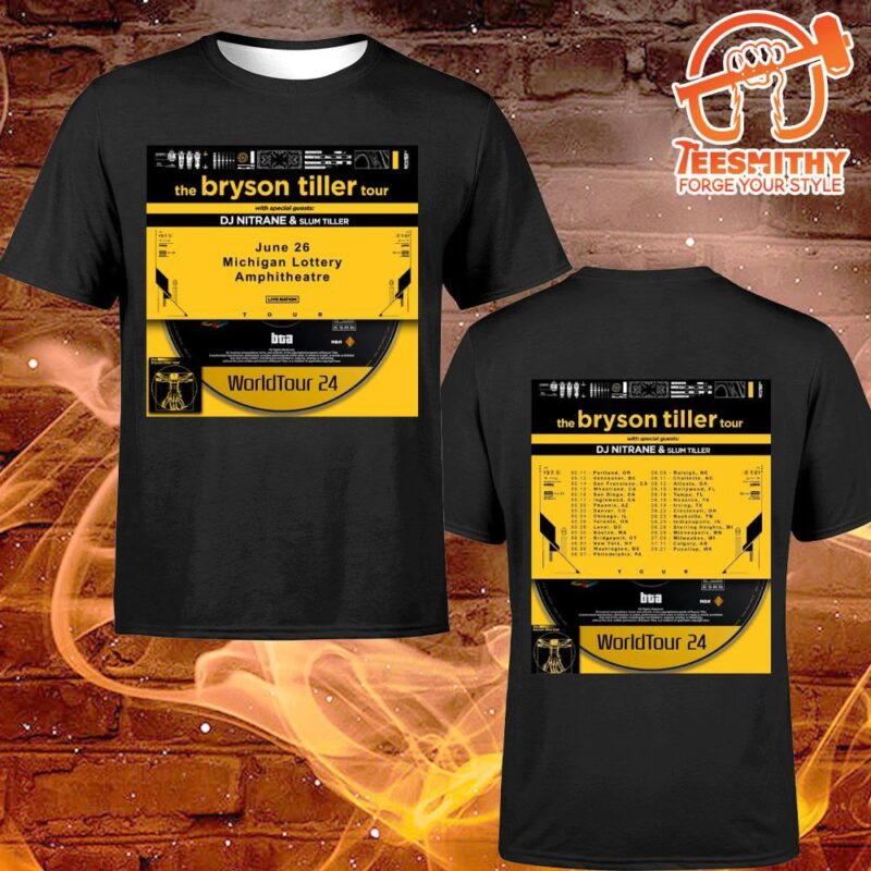 The Bryson Tiller 2024 Tour June 26 Unisex T-shirt