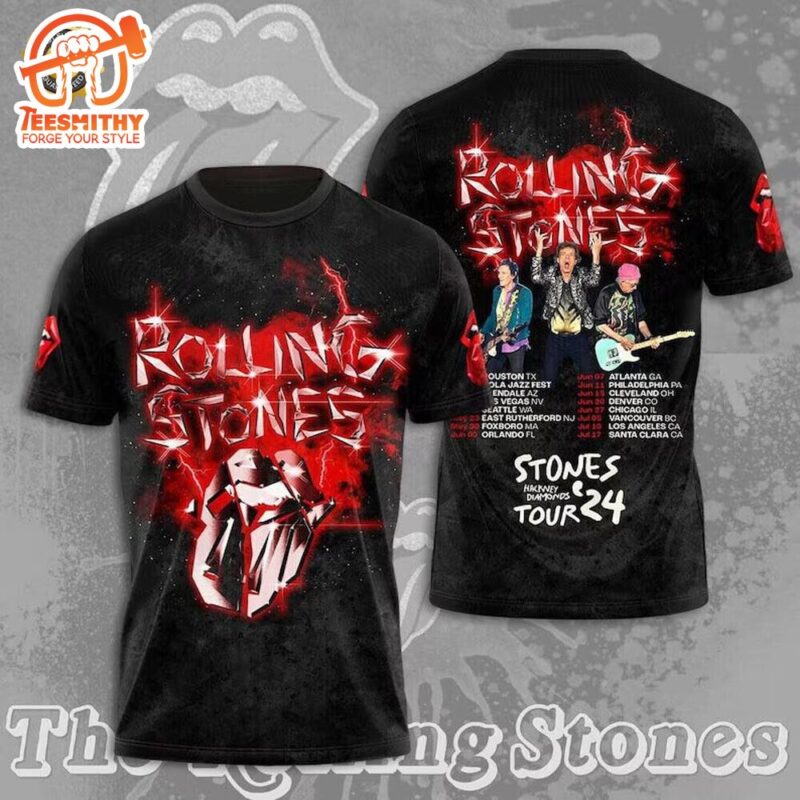 The Rolling Stones Hackney Diamonds Tour 2024 3D Best Price T-Shirt