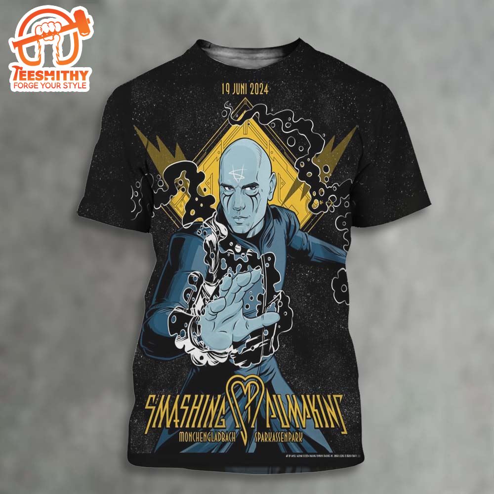 The Smashing Pumpkins June 19 2024 SparkassenPark Monchengladbach Germany 3D Shirt