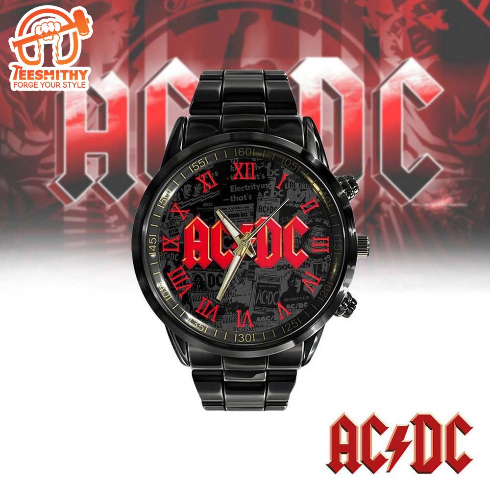 ACDC Band Stainless Steel Watch, ACDC Band Rock Music Watch