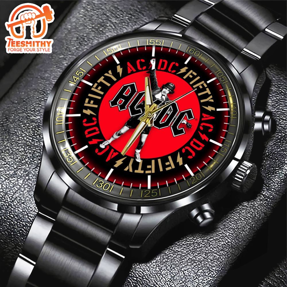 ACDC Black Stainless Steel Watch