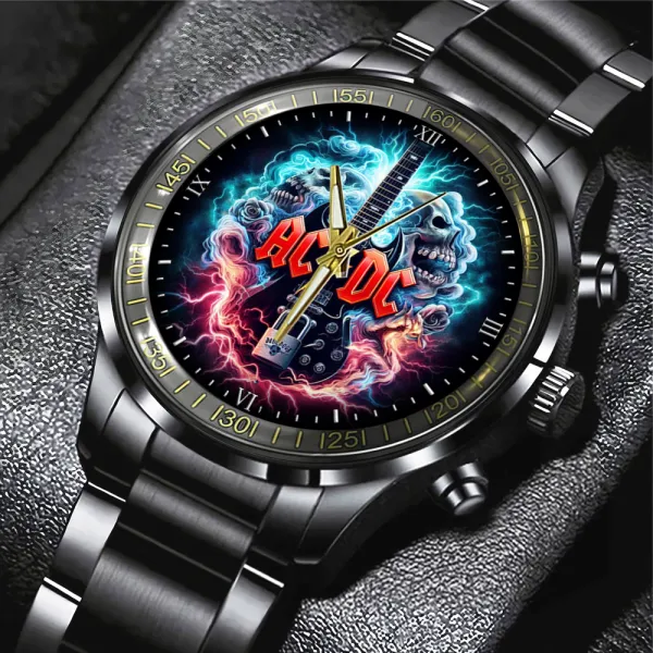 ACDC Black Stainless Steel Watch