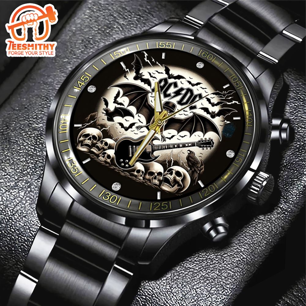 ACDC Halloween Tour 2024 Black Stainless Steel Watch