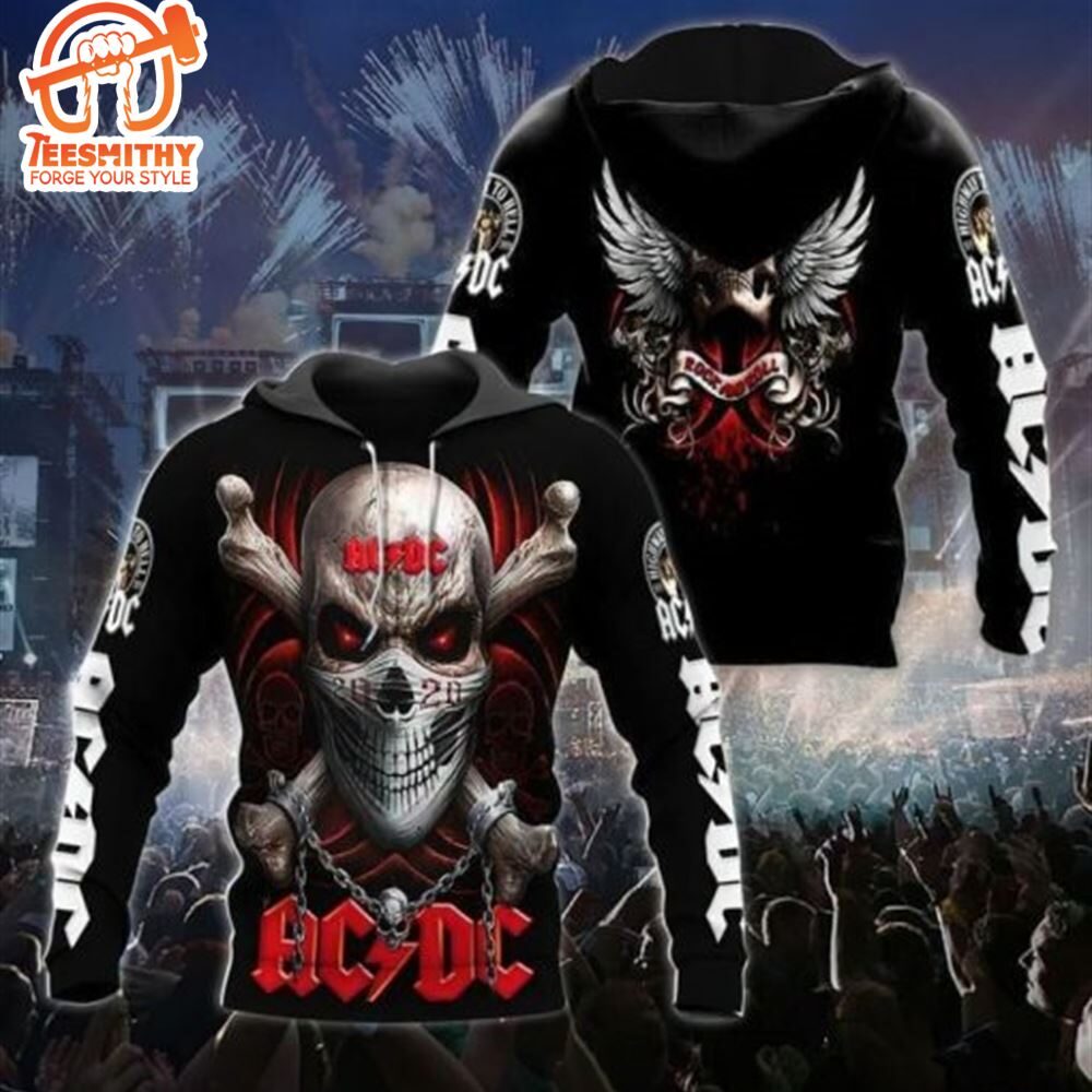 ACDC Skull Gift For Fan Pullover Hoodie