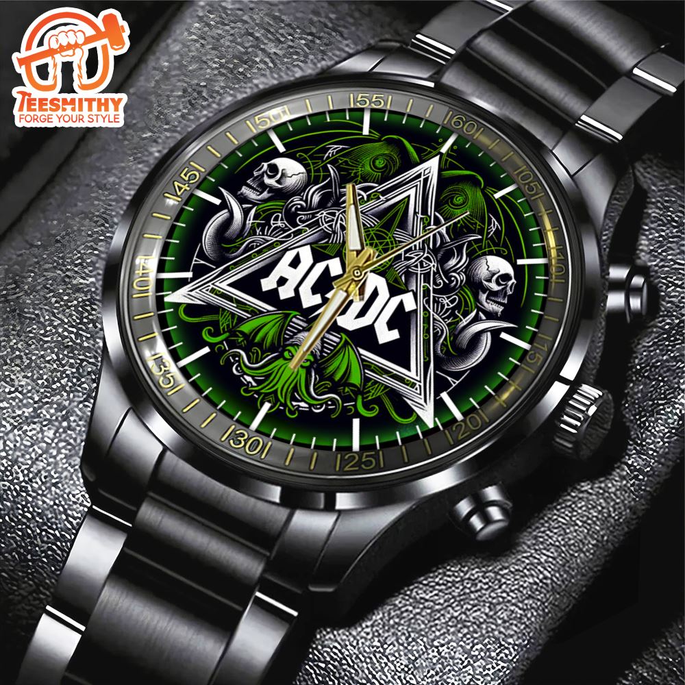 ACDC Skull Tour 2024 Black Stainless Steel Watch