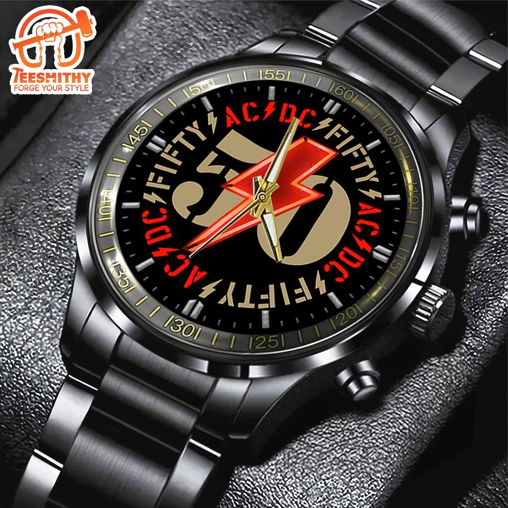 ACDC Tour 2024 Fifty Years Black Stainless Steel Watch