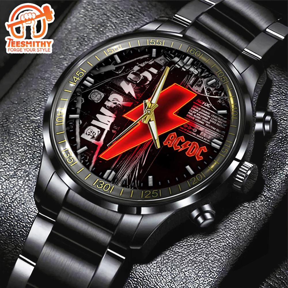 ACDC Tour Music 2024 Black Stainless Steel Watch