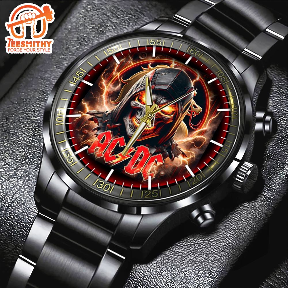 ACDC Tour Rock Band 2024 Black Stainless Steel Watch