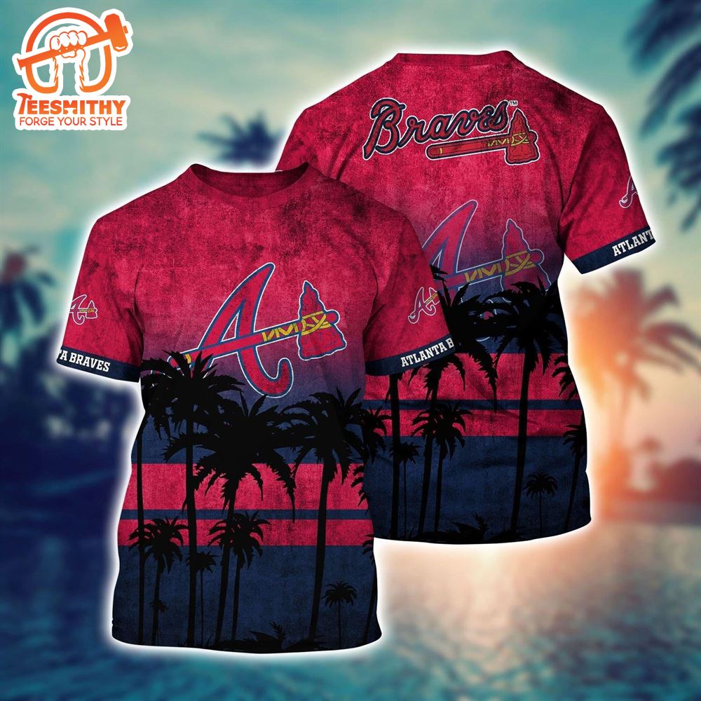 Atlanta Braves Summer Sport Hawaiian 3D T Shirt