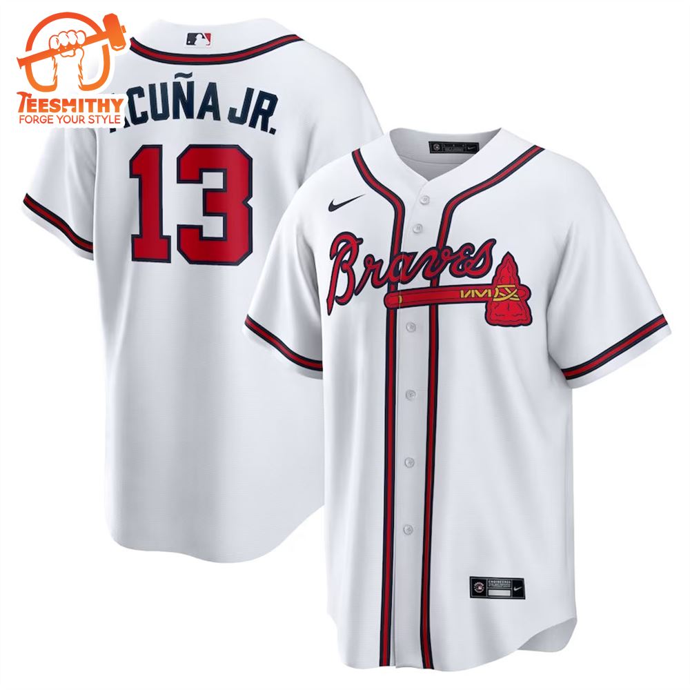 Atlanta Braves Ronald Acuna Jr. White Home Player Name Jersey