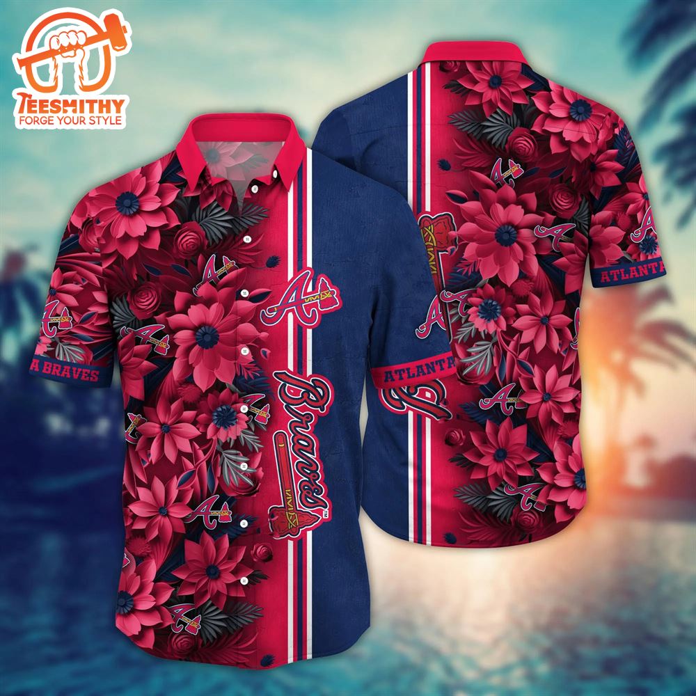 Atlanta Braves Summer Flower Hawaii Shirts