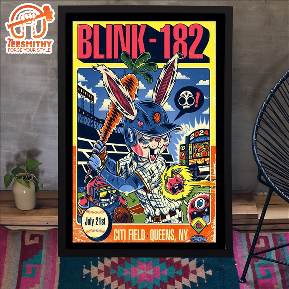 Blink-182 Citi Field Queens NY July 21 2024 Tour Poster Canvas