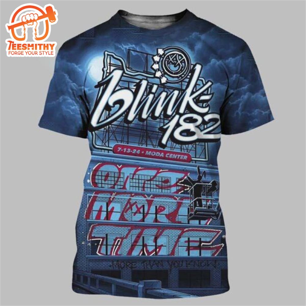 Blink 182 One More Time Tour Moda Center In Portland Oregon On July 13 2024 All Over Print Shirt