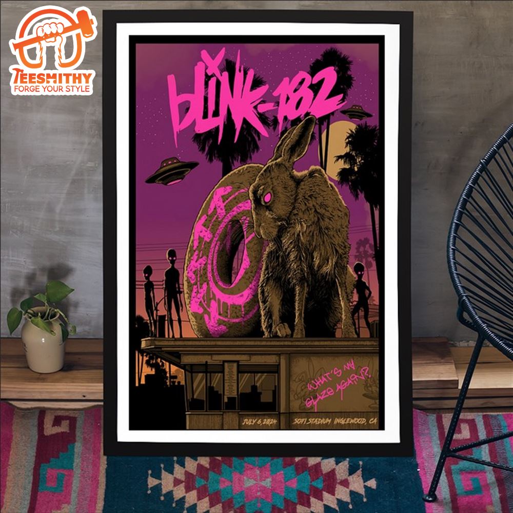 Blink-182 SoFi Stadium In Inglewood CA July 6 2024 Poster Canvas