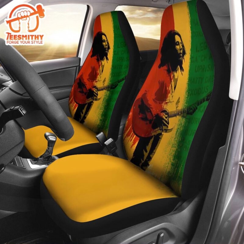 Bob Marley 2PCS Car Seat Cover, Music Car Seat Cover