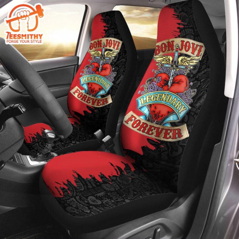 Bon Jovi 2PCS Car Seat Cover, Music Car Seat Cover