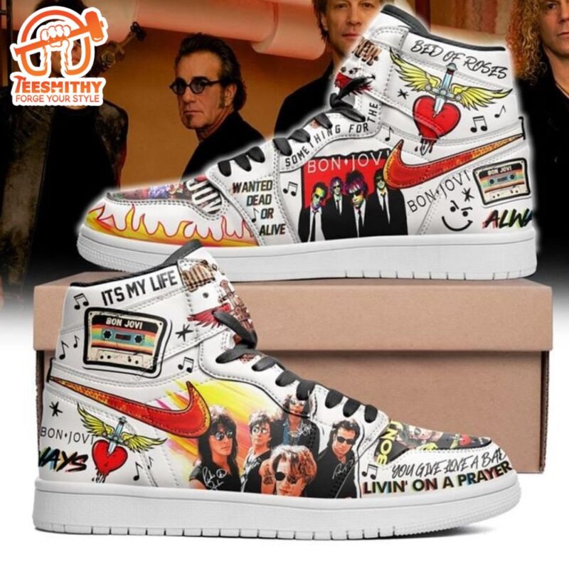 Bon Jovi Hard Rock Band Songs Air Jordan 1 Sneakers