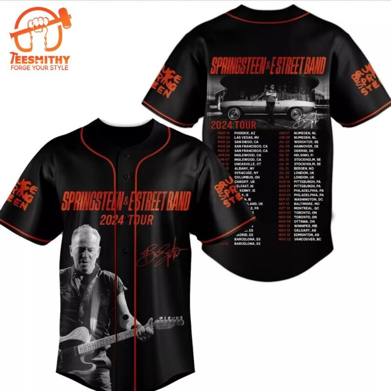 Bruce Springsteen E Street Band World Tour 2024 Baseball Jersey Shirt