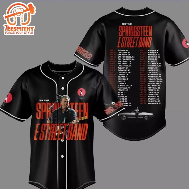 Bruce Springsteen E Street Band World Tour 2024 Baseball Jersey Shirt Men Women